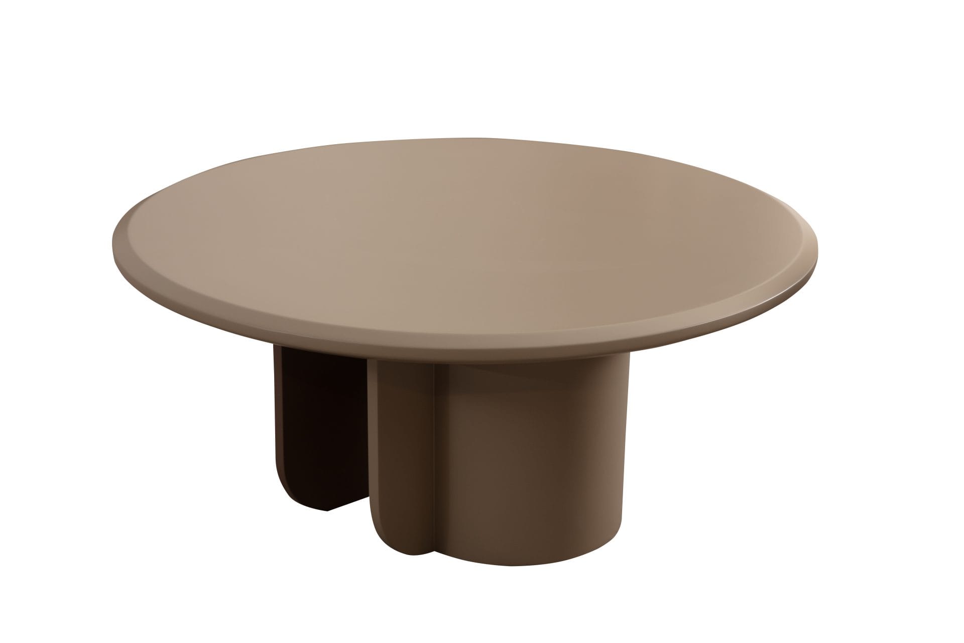 Stolik Kawowy ASTORIA COFFEE TABLE – średnica 95 cm, wielołukowa kolumna, aksamitny mat - obrazek 2