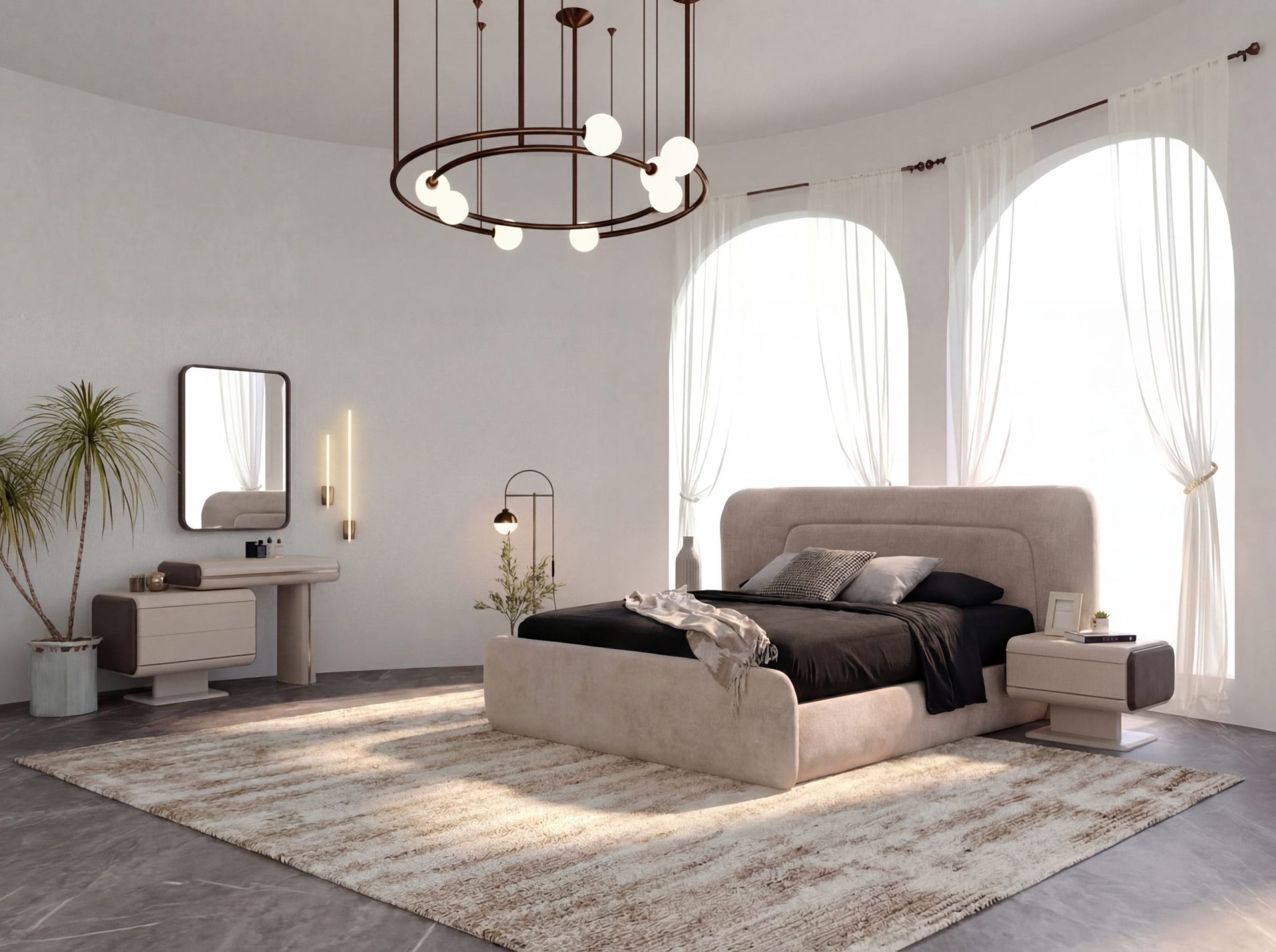 Ekskluzywne Łóżko Tapicerowane LUNAR BED – wezgłowie 113 cm, rama Soft-Edges, długość 250 cm - obrazek 4
