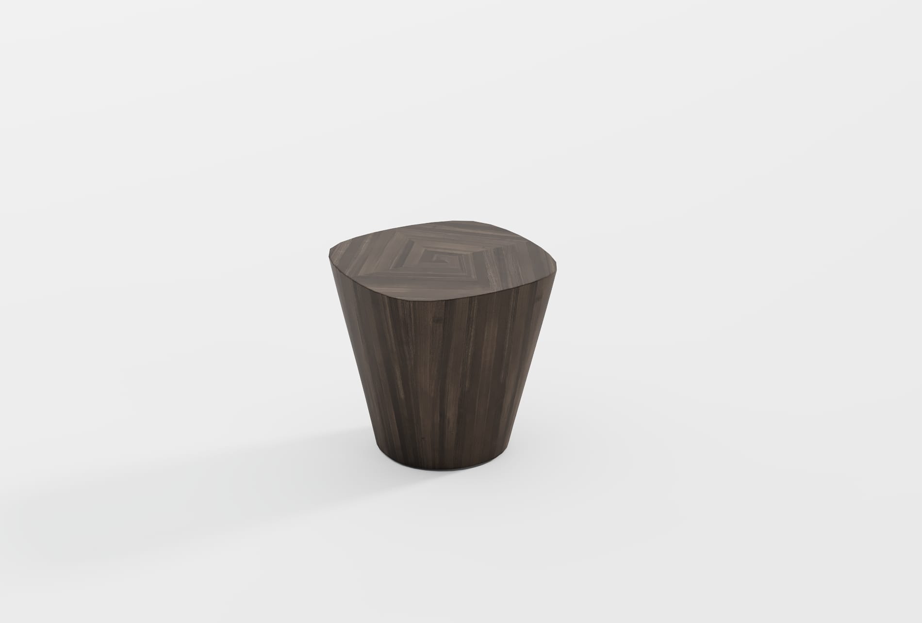 Stolik Pomocniczy NAZU – wymiary 42x42x42 cm, wersje Dark Wood lub Cherry, forma trapezoidalna - obrazek 2