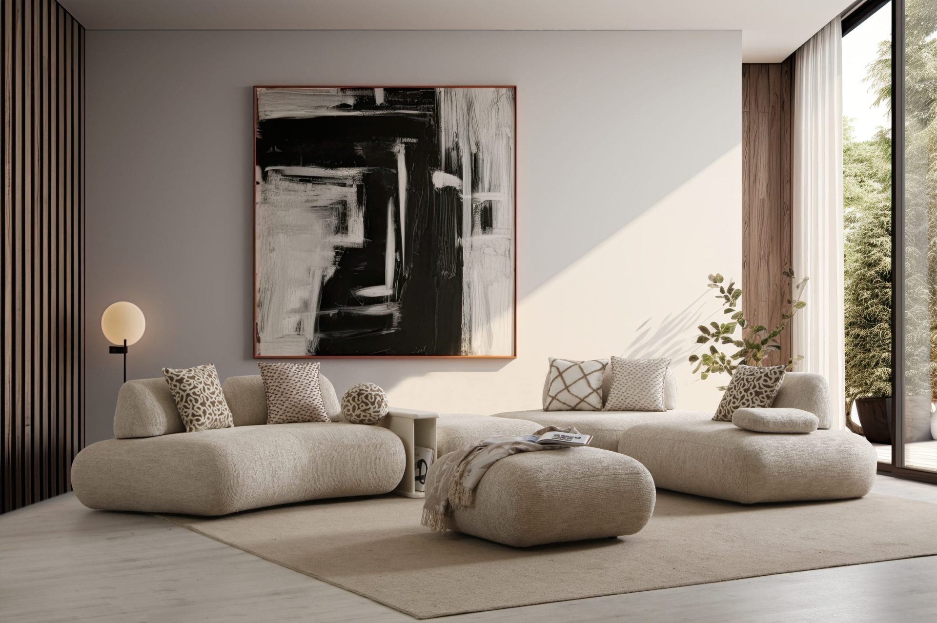 Narożnik Modułowy NORA – linia Modern Organic, głębokość 120 cm - obrazek 12