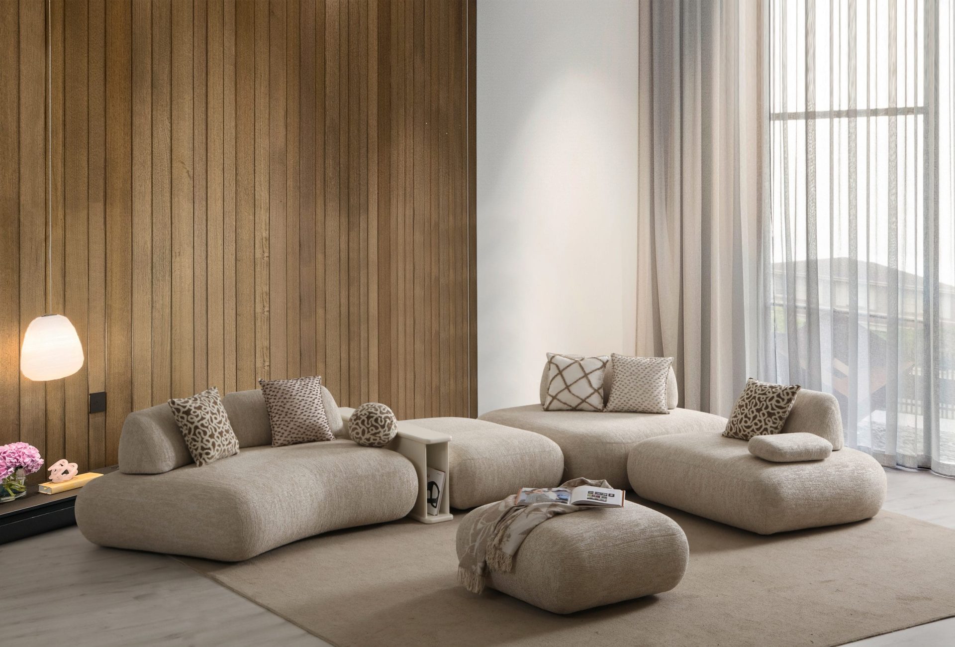 Narożnik Modułowy NORA – linia Modern Organic, głębokość 120 cm - obrazek 11