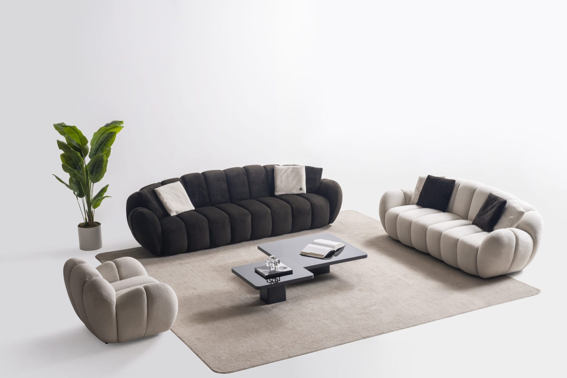 Fotel Luxury Channeled – wykończenie segmentowe, szerokość 110 cm, styl Modern Luxury - obrazek 5